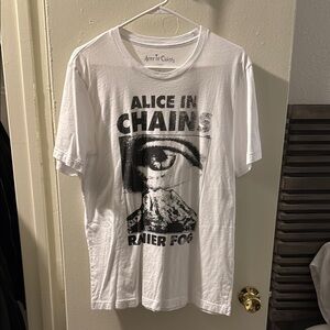 White Graphic Alice In Chains T-Shirt